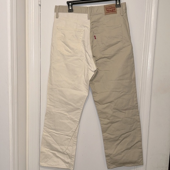 Levi's Women's Ribcage Straight Ankle Two Tone Beige Jeans Sz 31 - Picture 3 of 3